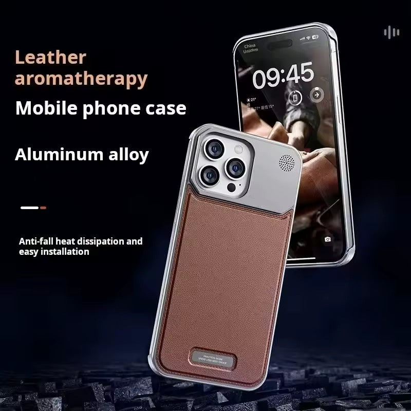 Premium Leather Aluminum Magsafe Pre-Order Allloy Aromatherapy iPhone Metal Case