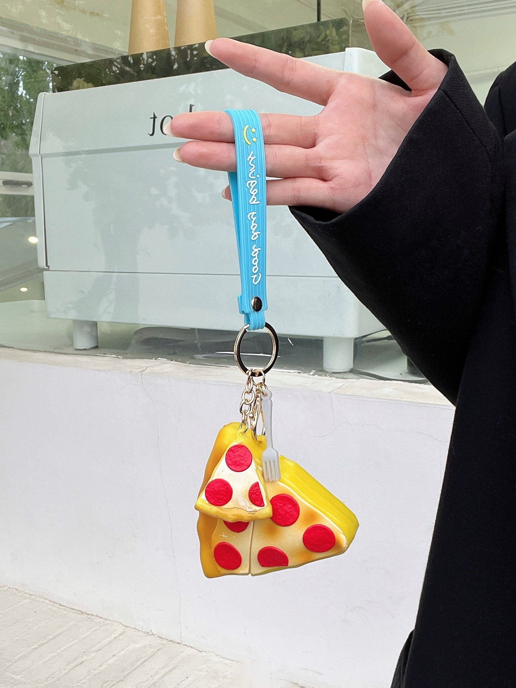 Pizza Lover Keychain Rubber Silicone Airpod Case