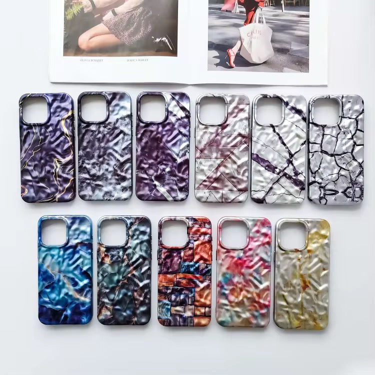 Glossy Marble Textured iPhone Soft Silicone Case