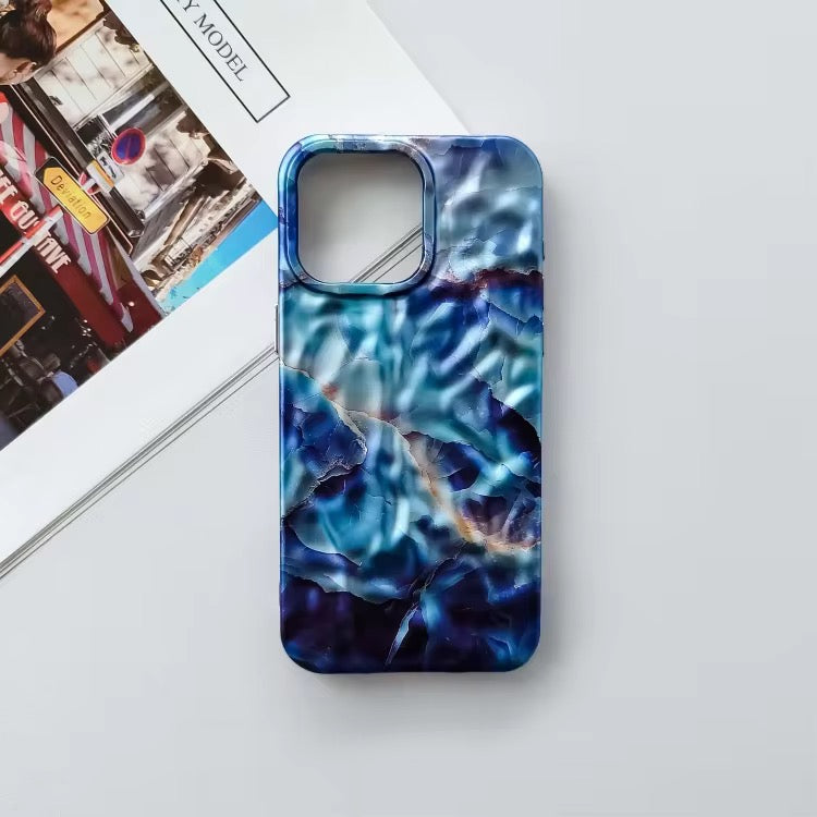 Glossy Marble Textured iPhone Soft Silicone Case