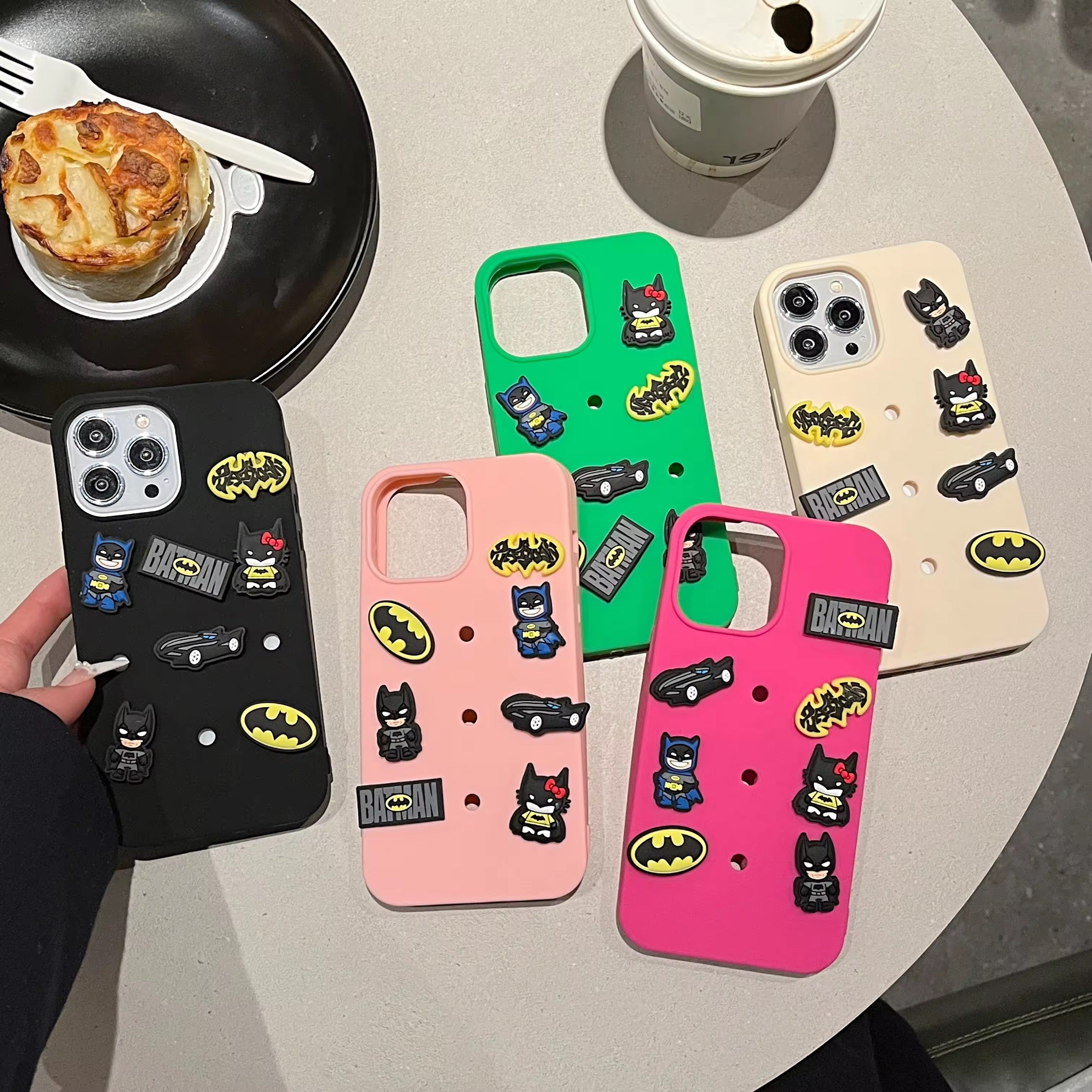 3D DIY Batman Black iPhone Silicone Rubber Case