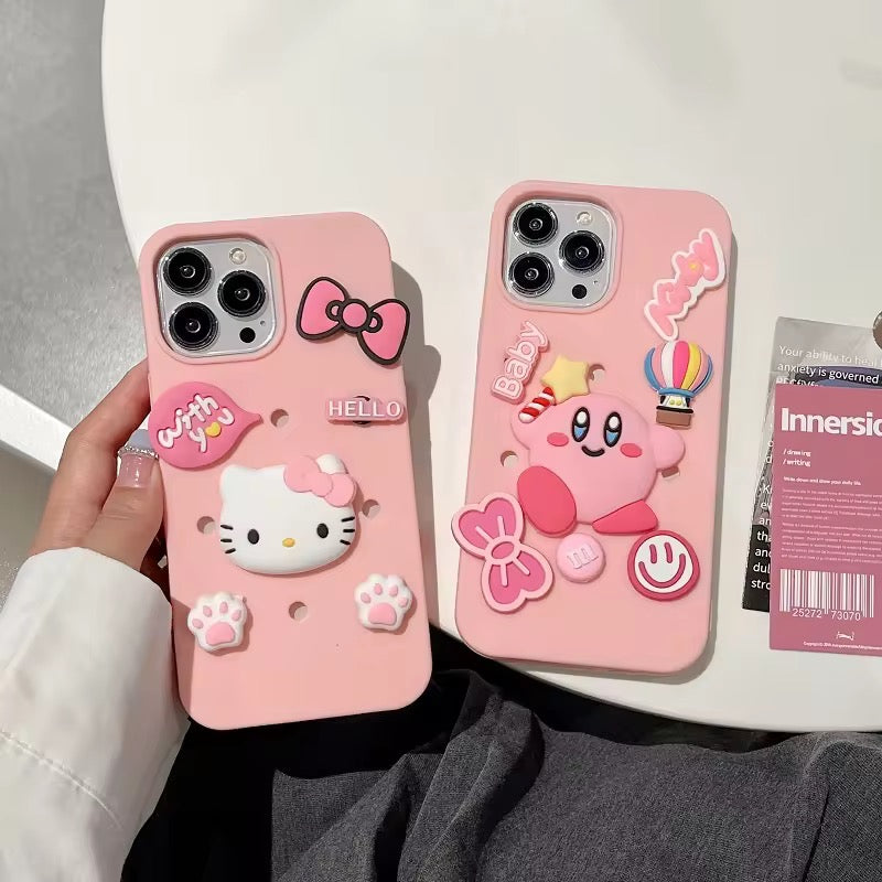 3D DIY Hello Kitty iPhone Silicone Rubber Case