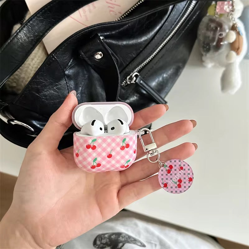 Cute Cherry Airpod Pre-Order Case With Round Ring