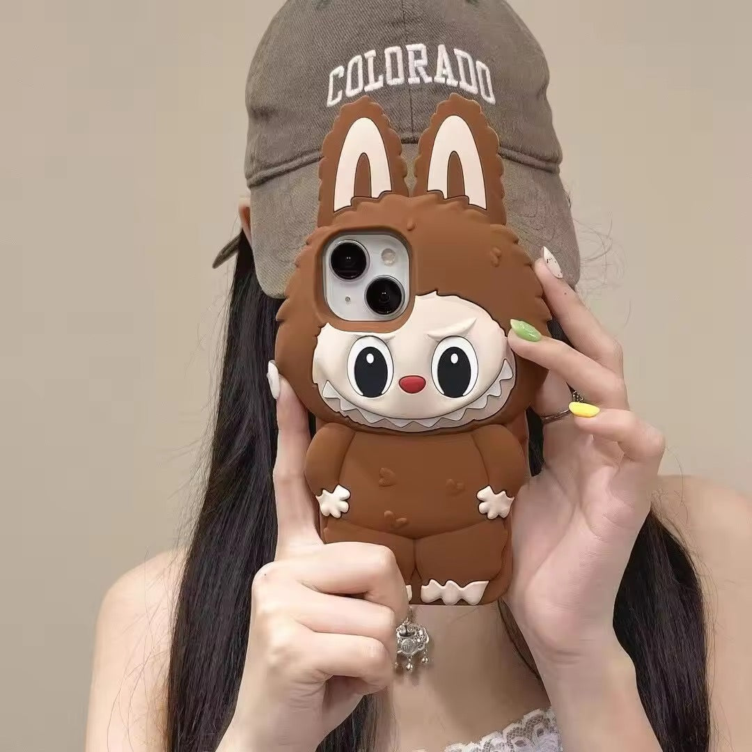 3D Labubu Trending Shockproof Rubber Silicone iPhone Case