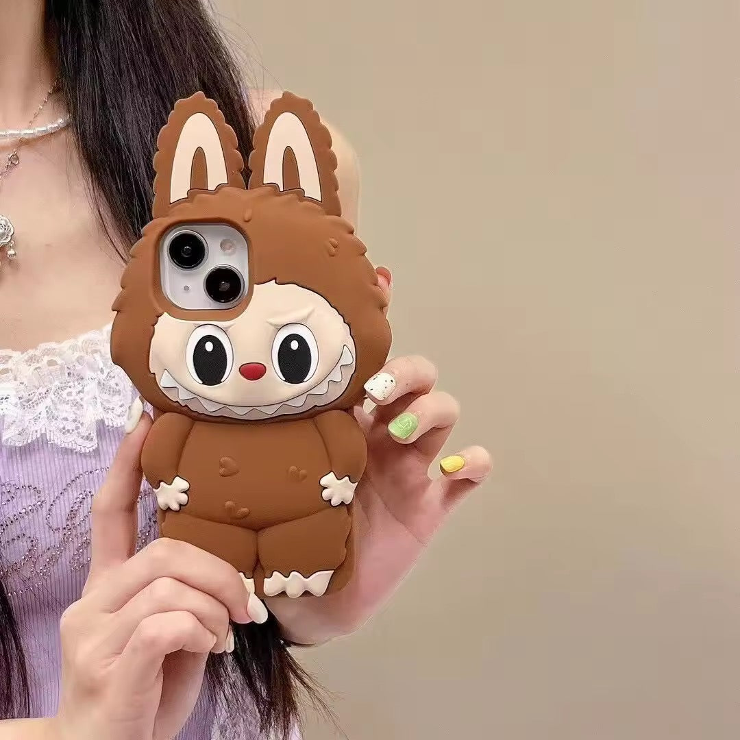 3D Labubu Trending Shockproof Rubber Silicone iPhone Case