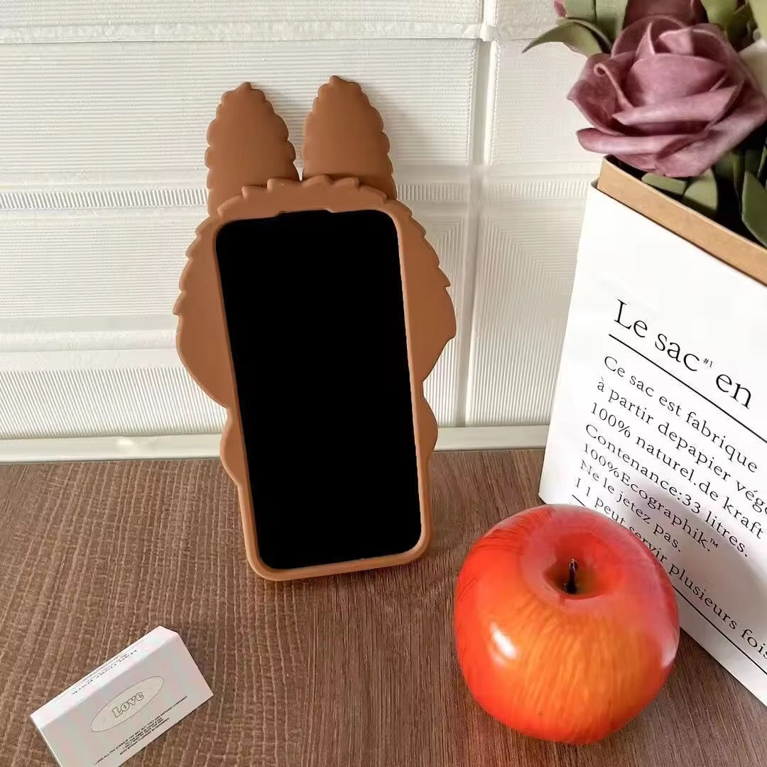 3D Labubu Trending Shockproof Rubber Silicone iPhone Case