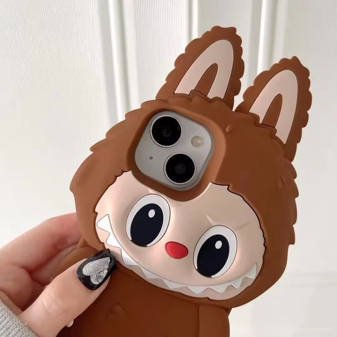 3D Labubu Trending Shockproof Rubber Silicone iPhone Case