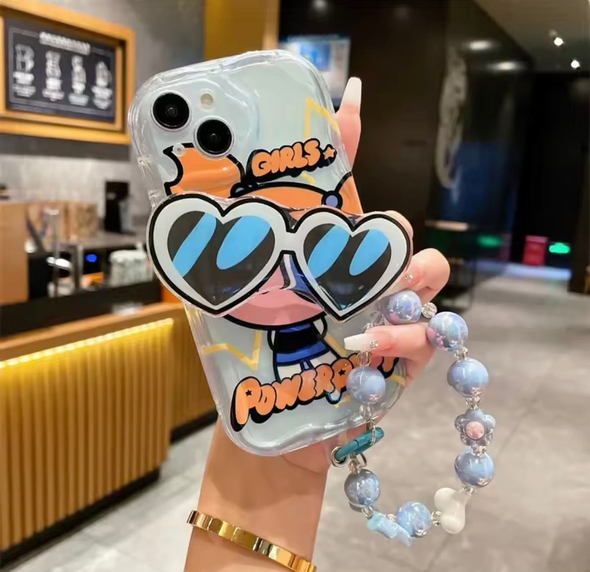 Powerpuff Girls Pre-Order With Sunglasses Bracket & Lanyard Phone Holders iPhone Soft Case