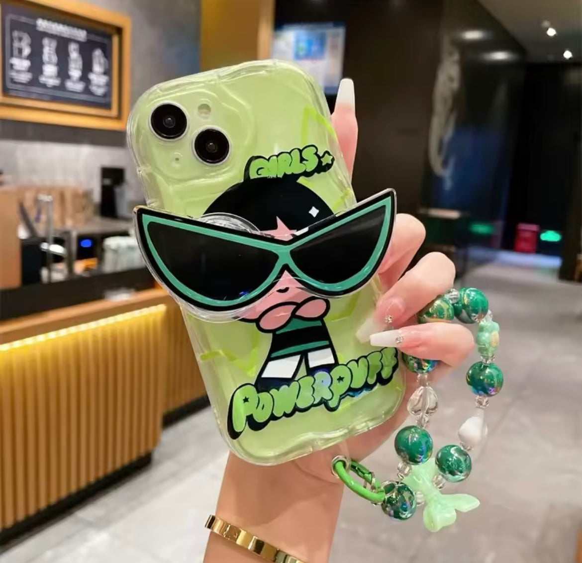 Powerpuff Girls Pre-Order With Sunglasses Bracket & Lanyard Phone Holders iPhone Soft Case