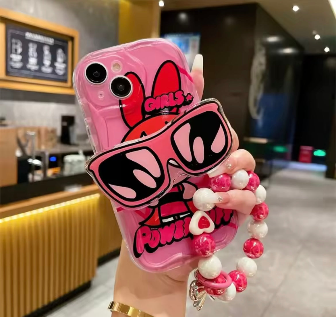 Powerpuff Girls Pre-Order With Sunglasses Bracket & Lanyard Phone Holders iPhone Soft Case