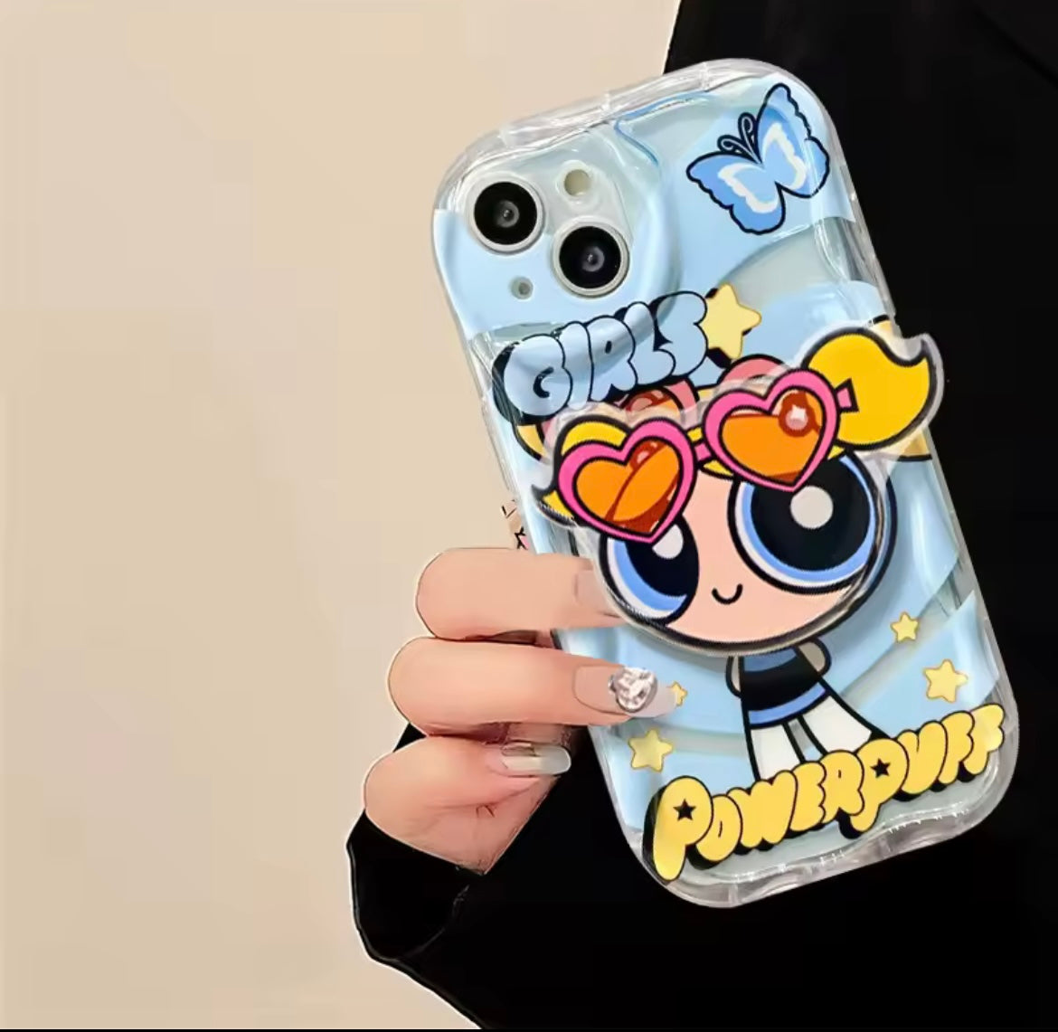 Powerpuff Girls Pre-Order With Sunglasses Bracket & Lanyard Phone Holders iPhone Soft Case