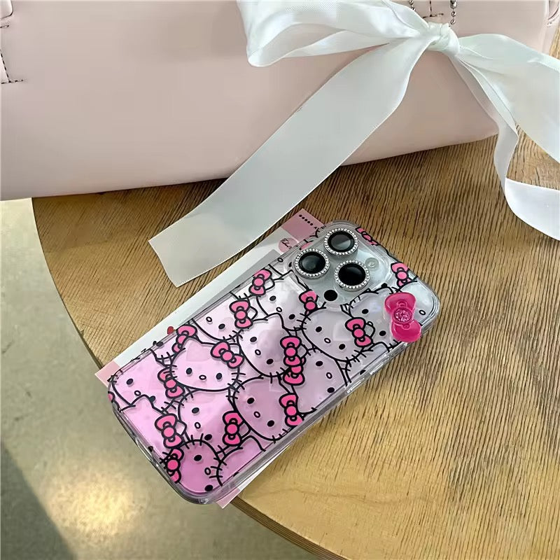 Hello Kitty 3D Pink Bow Laser Dual Shaded  iPhone Case