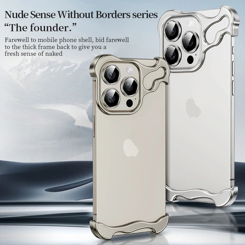 Premium Skeleton Luxury iPhone Sleek Aluminium Metal Bumper Case With Camera Lens Protection