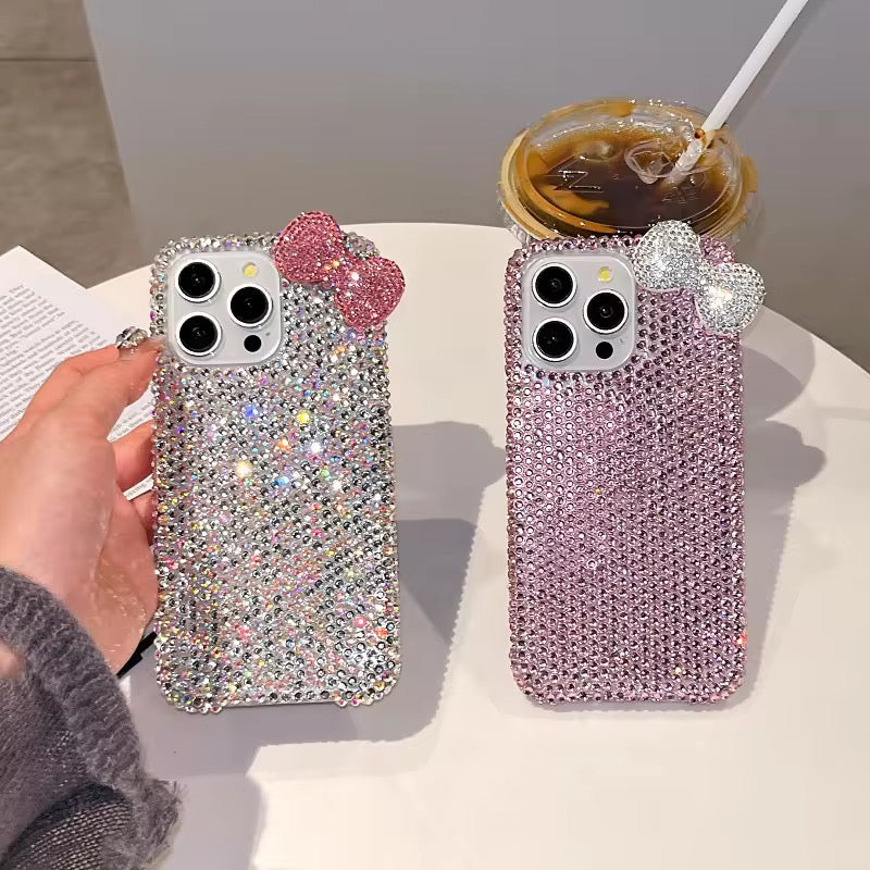 Premium Cute Diamond Rhinestone Glitter Bow iPhone Case
