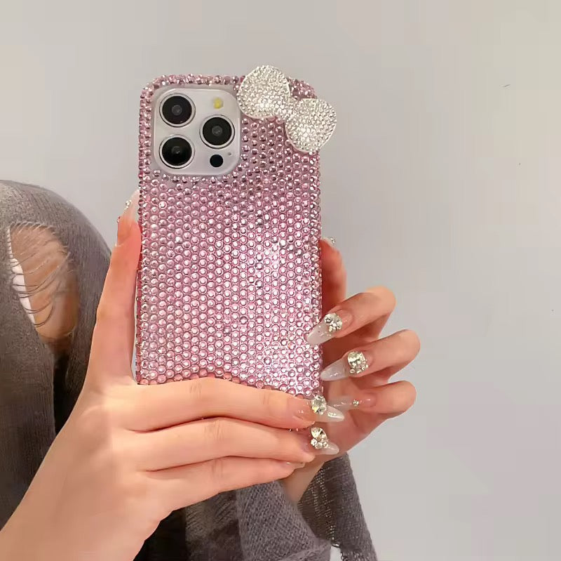 Premium Cute Diamond Rhinestone Glitter Bow iPhone Case
