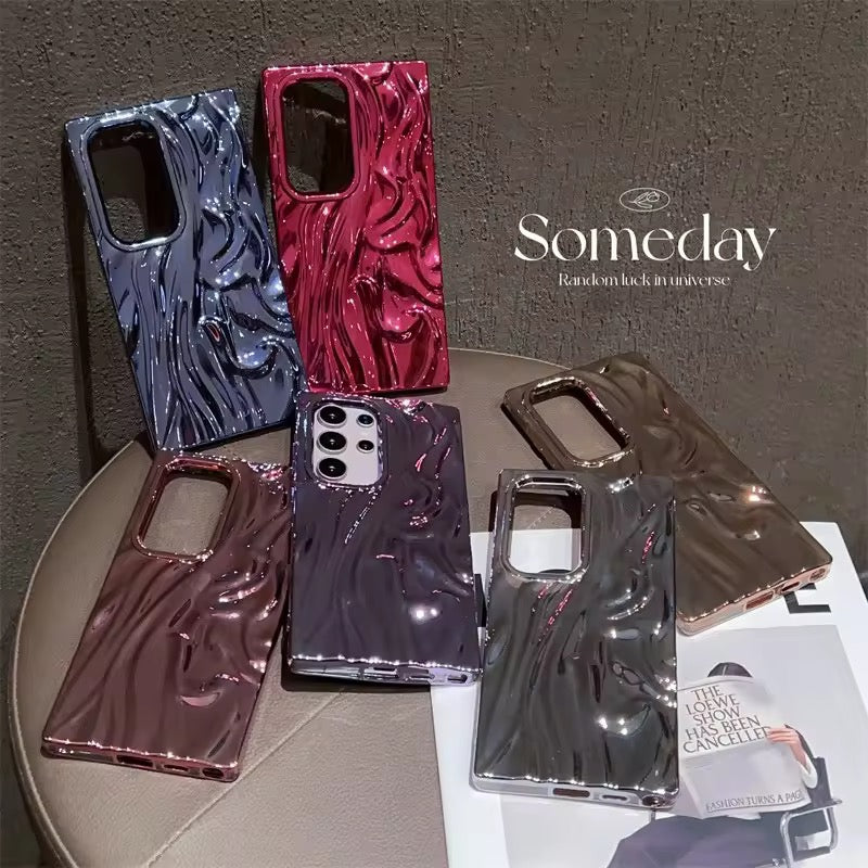 Samsung Luxury Pre-Order Electroplated Plating Soft TPU Textured Protective Case