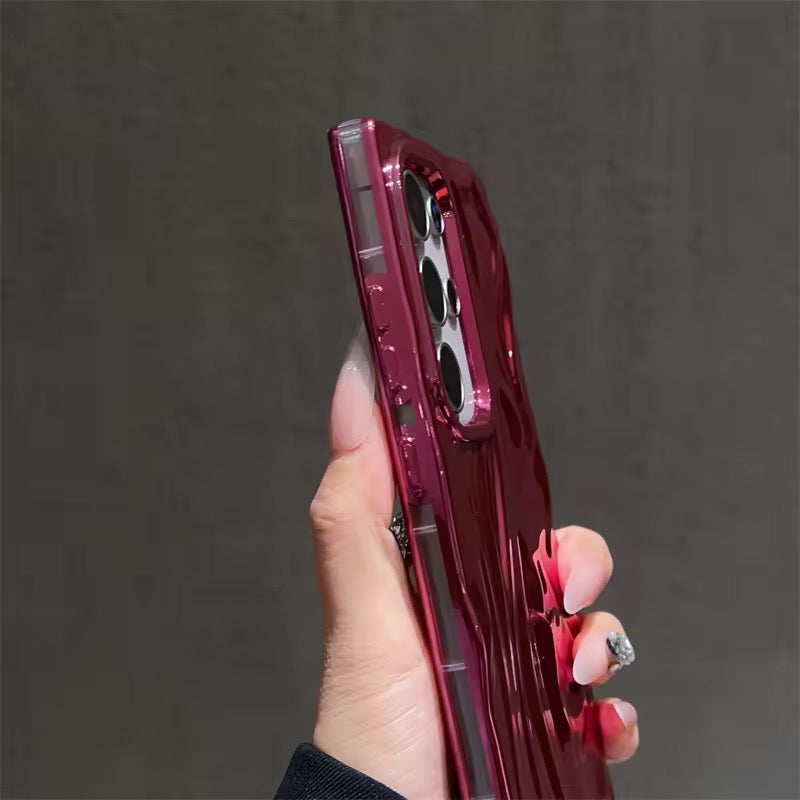 Samsung Luxury Electroplated Plating Soft TPU Textured Protective Case