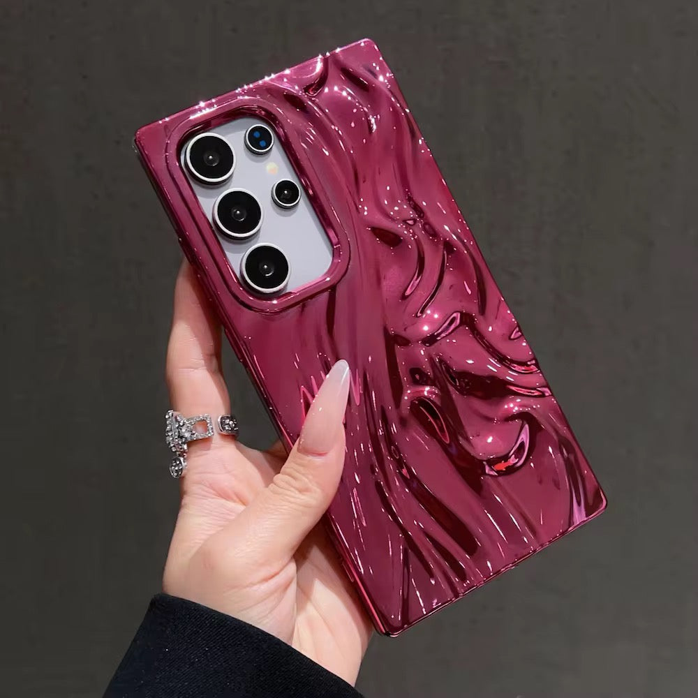 Samsung Luxury Electroplated Plating Soft TPU Textured Protective Case