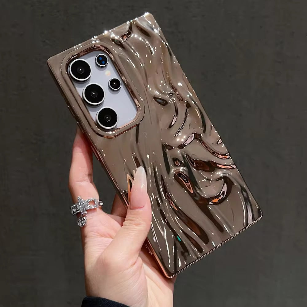 Samsung Luxury Electroplated Plating Soft TPU Textured Protective Case
