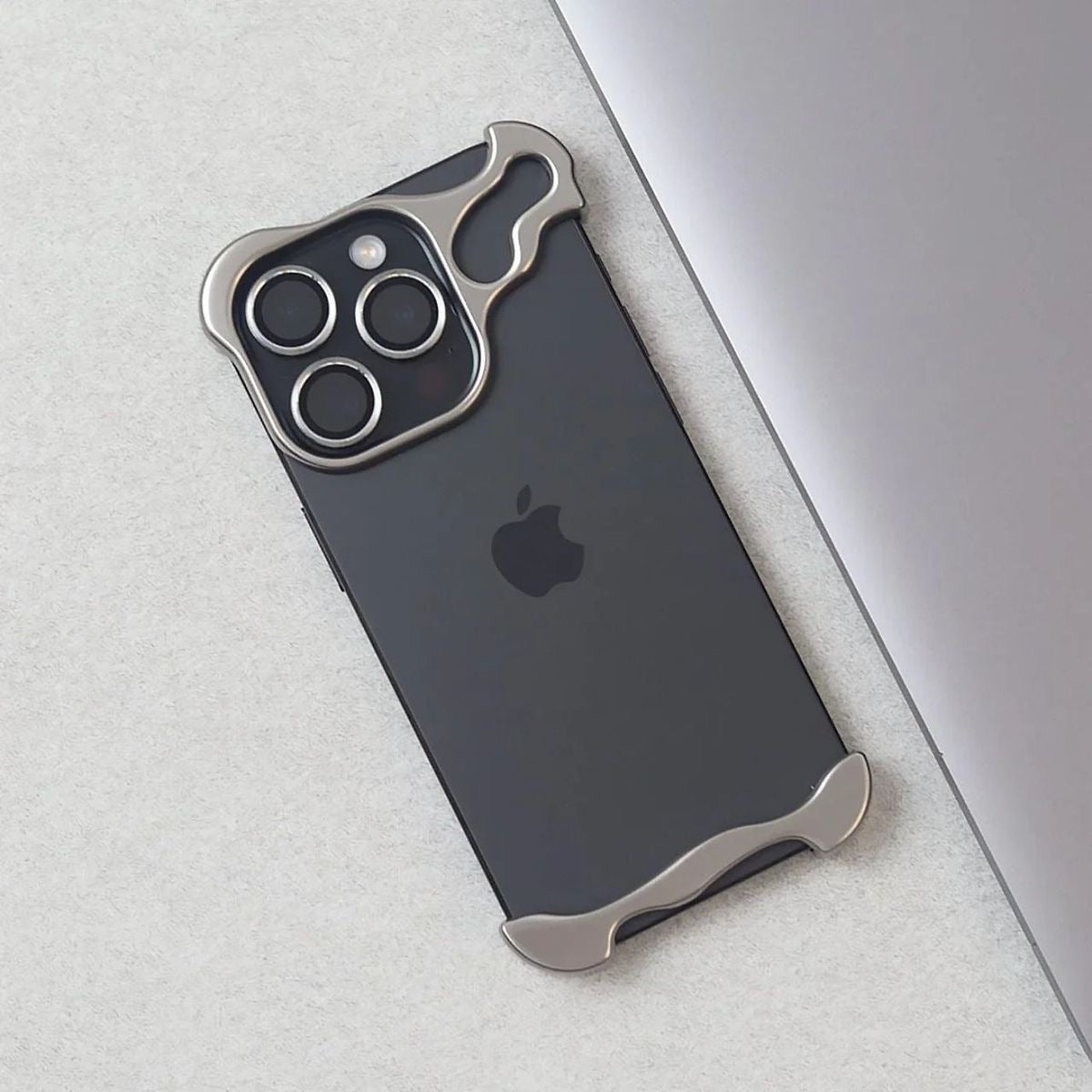 Premium Skeleton Luxury iPhone Sleek Aluminium Metal Bumper Case With Camera Lens Protection