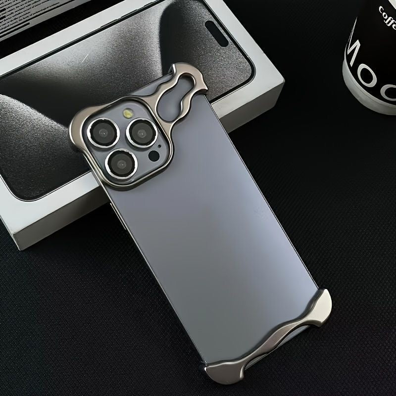 Premium Skeleton Luxury iPhone Sleek Aluminium Metal Bumper Case With Camera Lens Protection