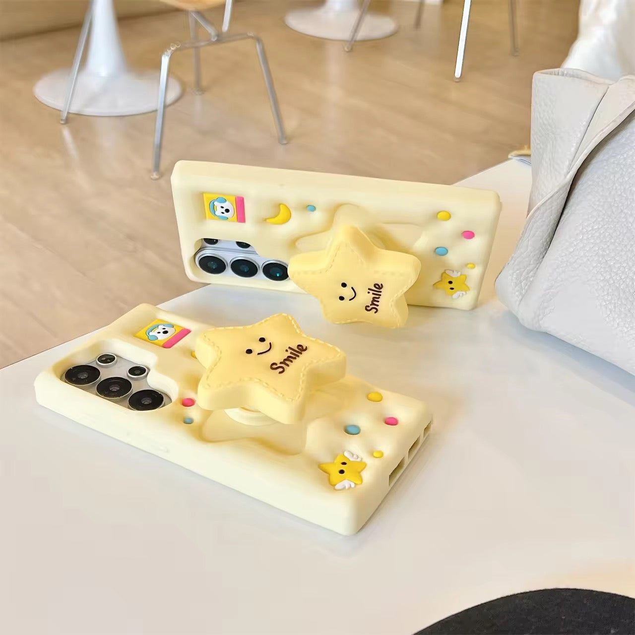 3D iPhone Samsung Kawaii Star Phone Holder Puppy Dog  Pre-Order Rubber Silicone Case