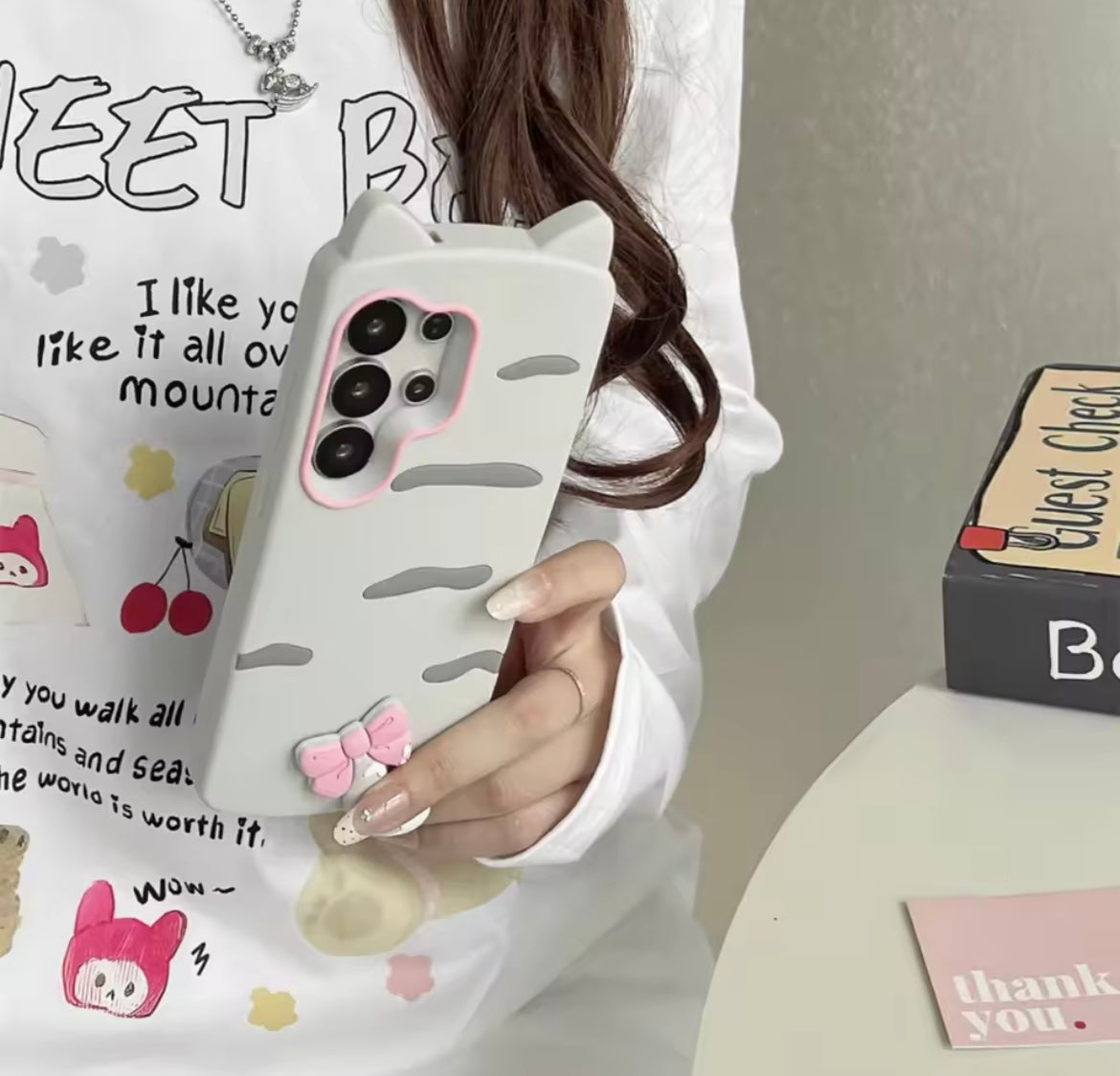 3D iPhone Samsung Redmi Kawaii Cat Lovers Pre-Order Rubber Silicone Case