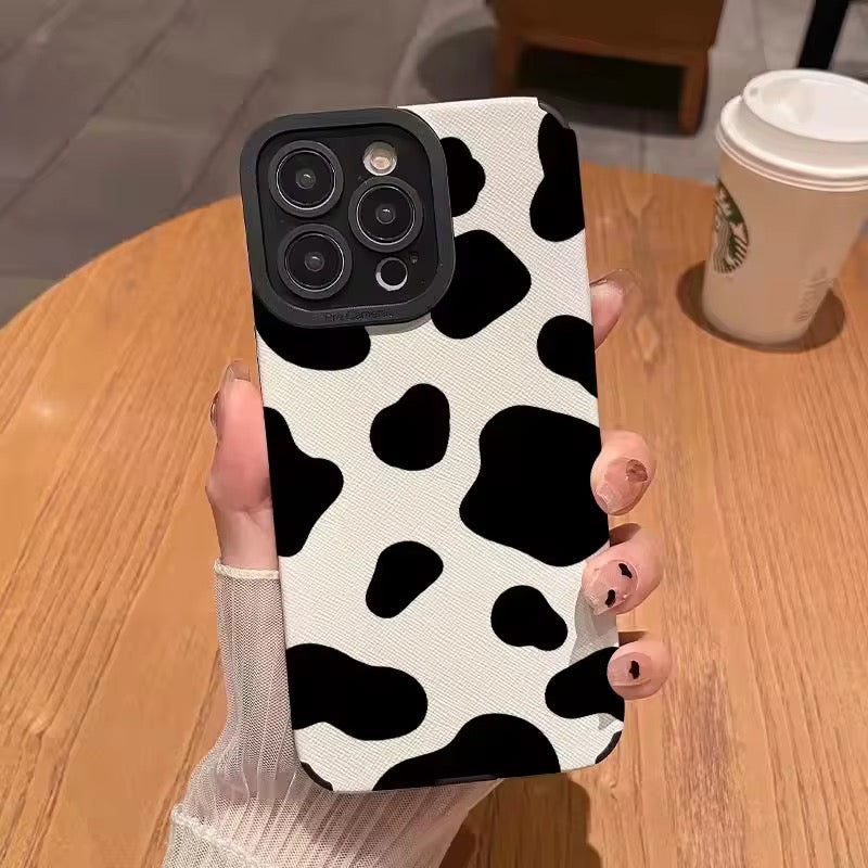 Cow Print Trendy iPhone Textured Silicone Case