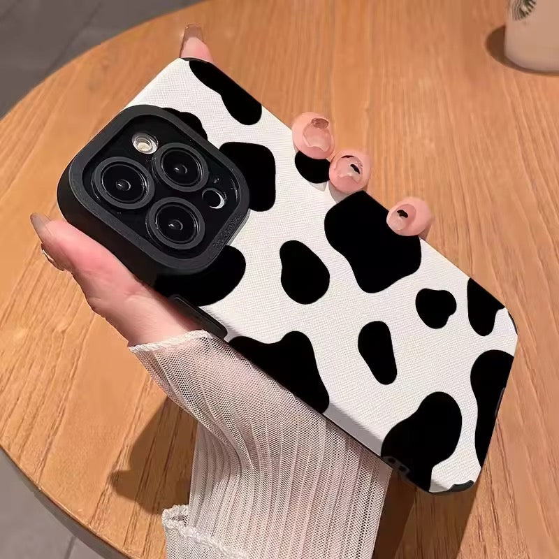 Cow Print Trendy iPhone Textured Silicone Case