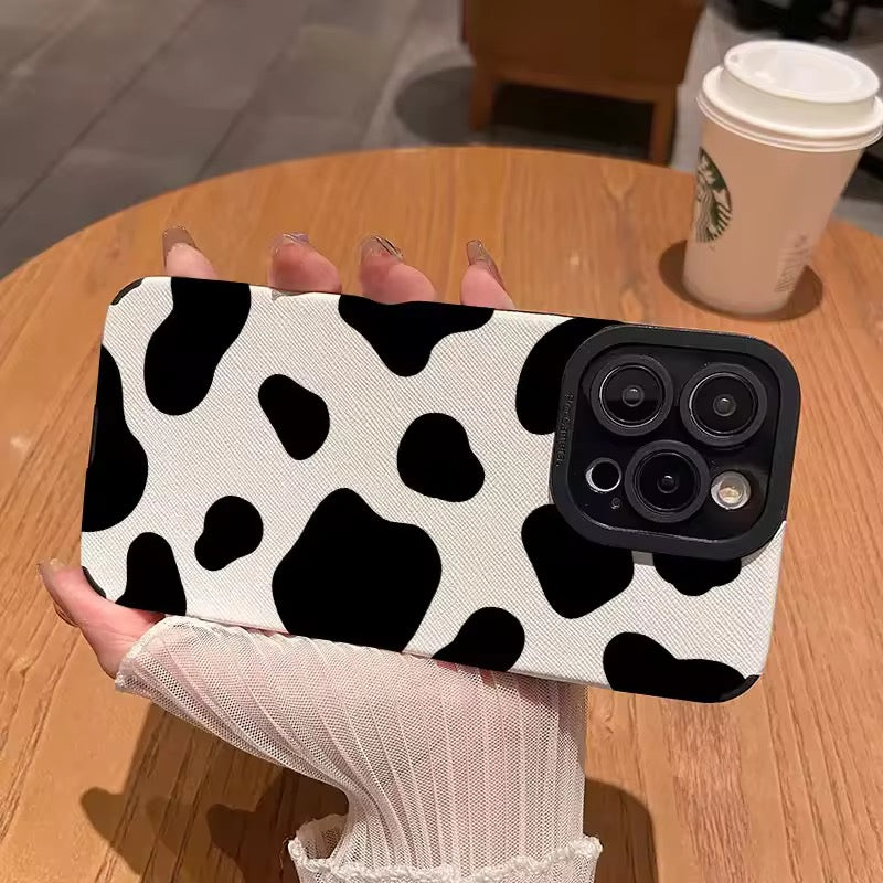 Cow Print Trendy iPhone Textured Silicone Case