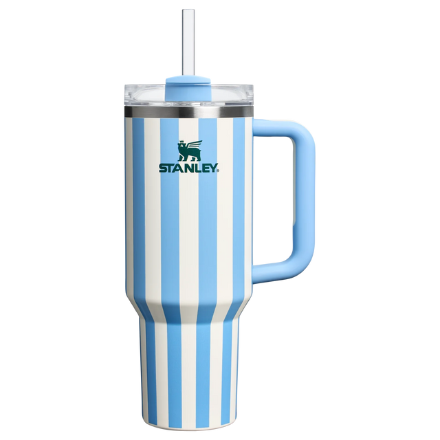 The Quencher H2.0 Tumbler 40 OZ Pre-Order With Lid & Straw (Cornflower Cabana Gloss)
