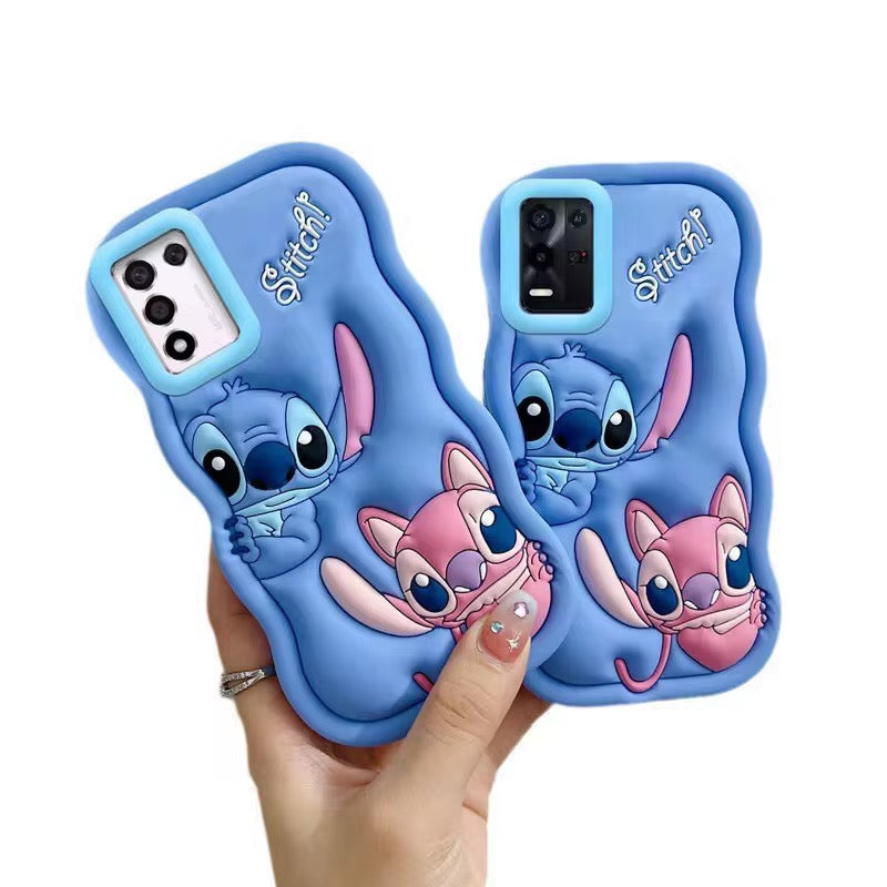 3D Samsung Stitch Pink Blue Pre-Order Rubber Silicone Case