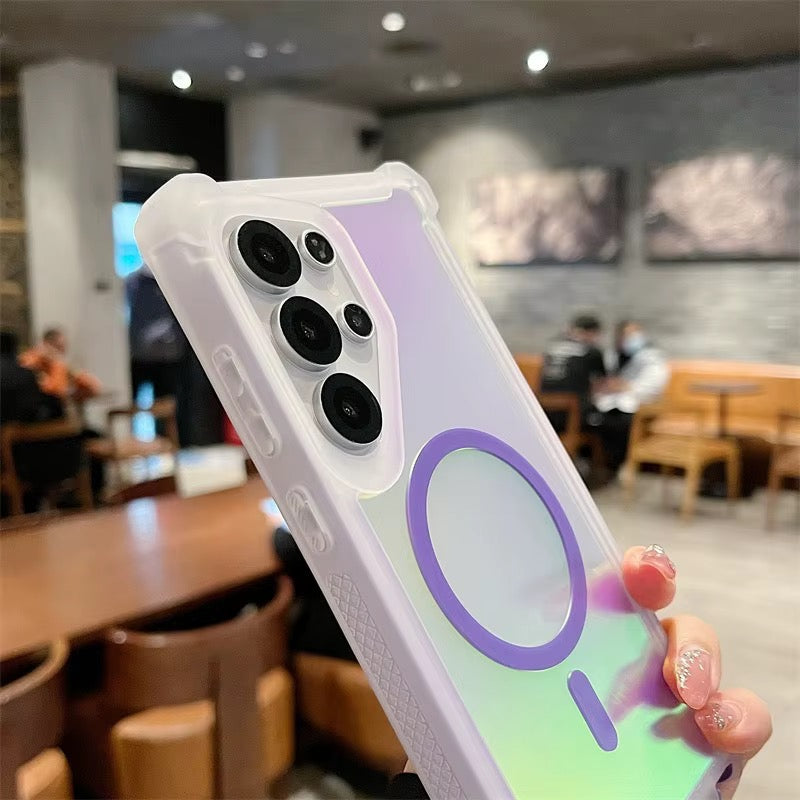 Laser Graident Magnetic Shockproof Pre-Order iPhone Silicone Case