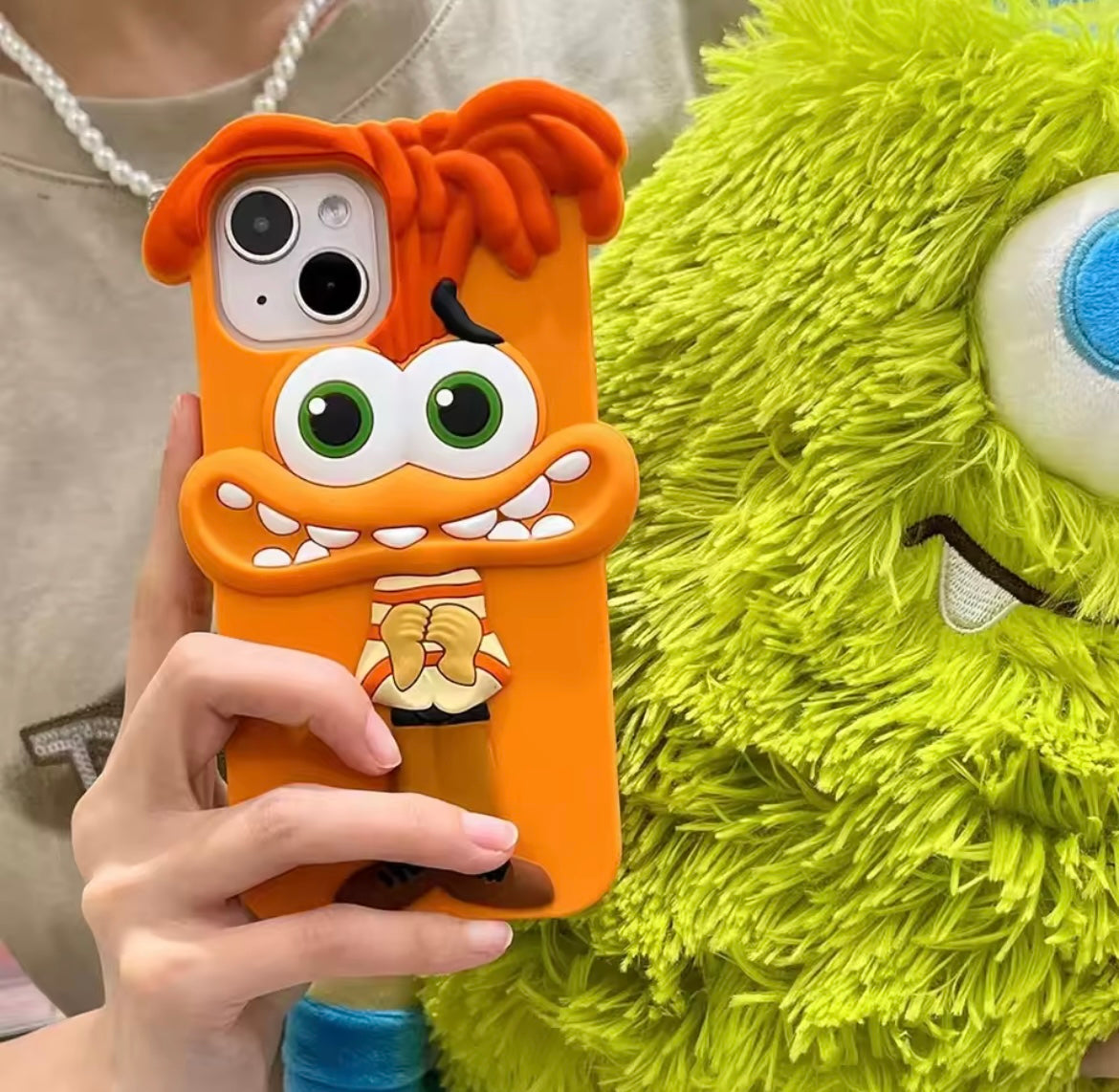 3D iPhone Inside Out Character Anxiety Pre-Order Rubber Silicone Case