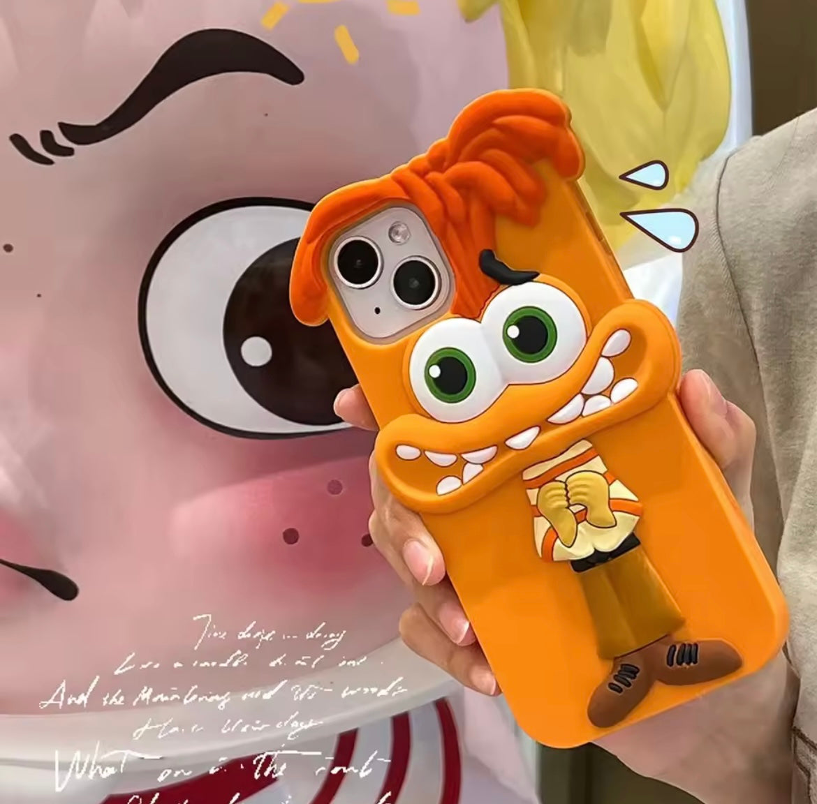 3D iPhone Inside Out Character Anxiety Pre-Order Rubber Silicone Case