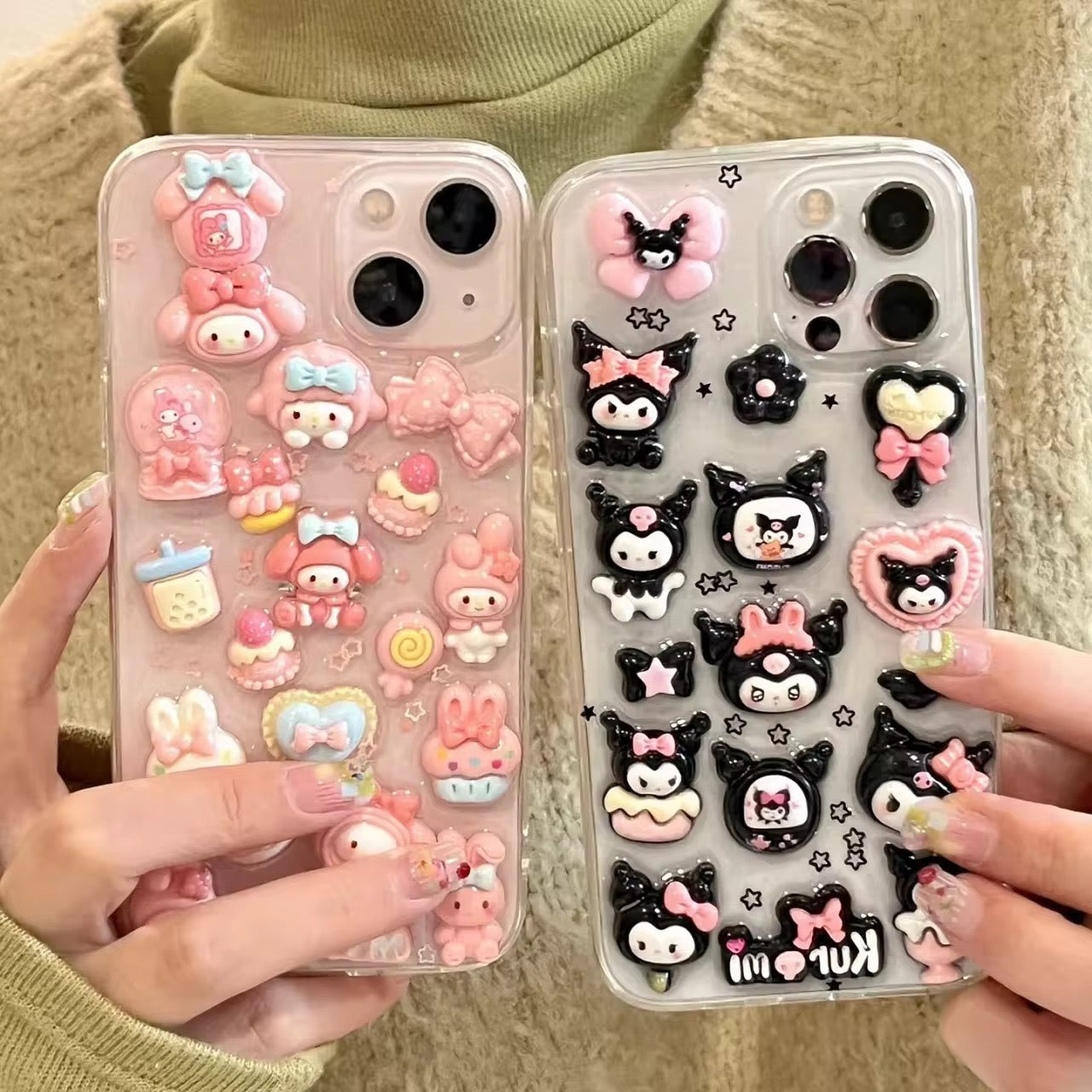 3D Melody Cute Cartoon Glossy Transparent iPhone Soft Case