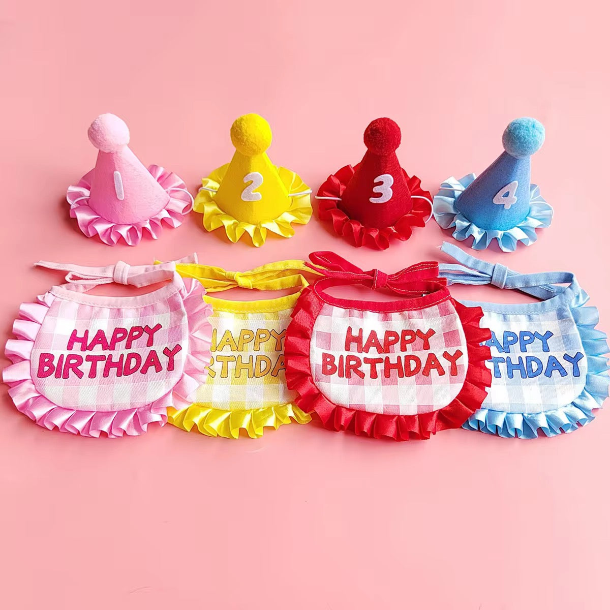 Pet Dog Cat Pre-Order Happy Birthday Party Accessories Kit Hat With Adjustable Band