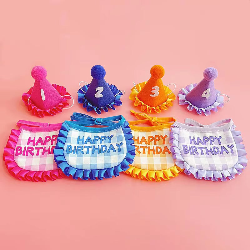 Pet Dog Cat Pre-Order Happy Birthday Party Accessories Kit Hat With Adjustable Band