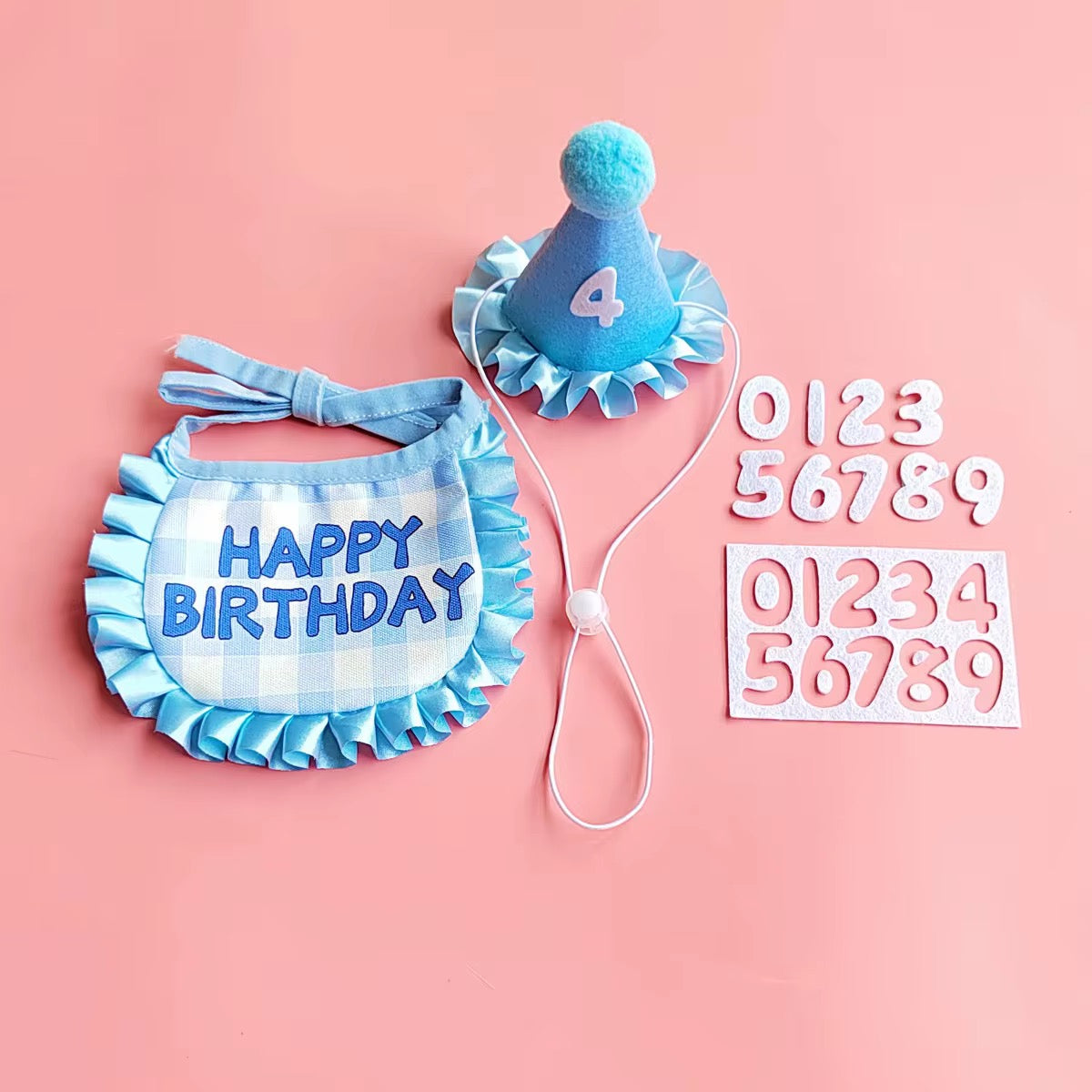 Pet Dog Cat Pre-Order Happy Birthday Party Accessories Kit Hat With Adjustable Band