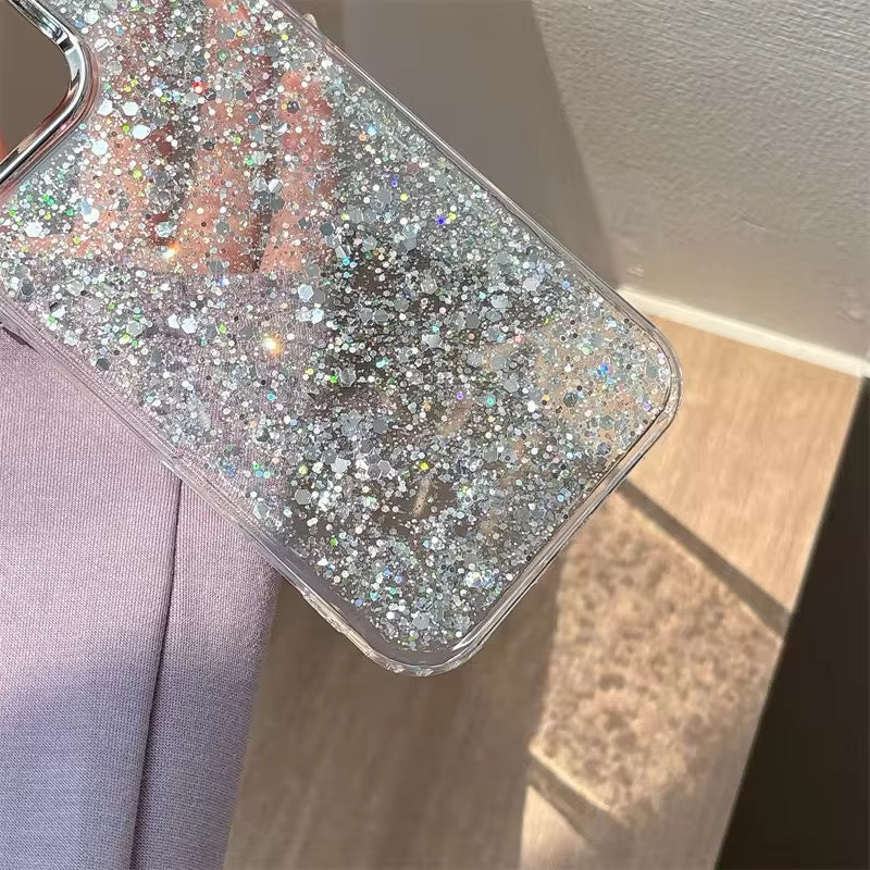 Samsung Glitter Pre-Order Soft Silicone Silver Bumper Case