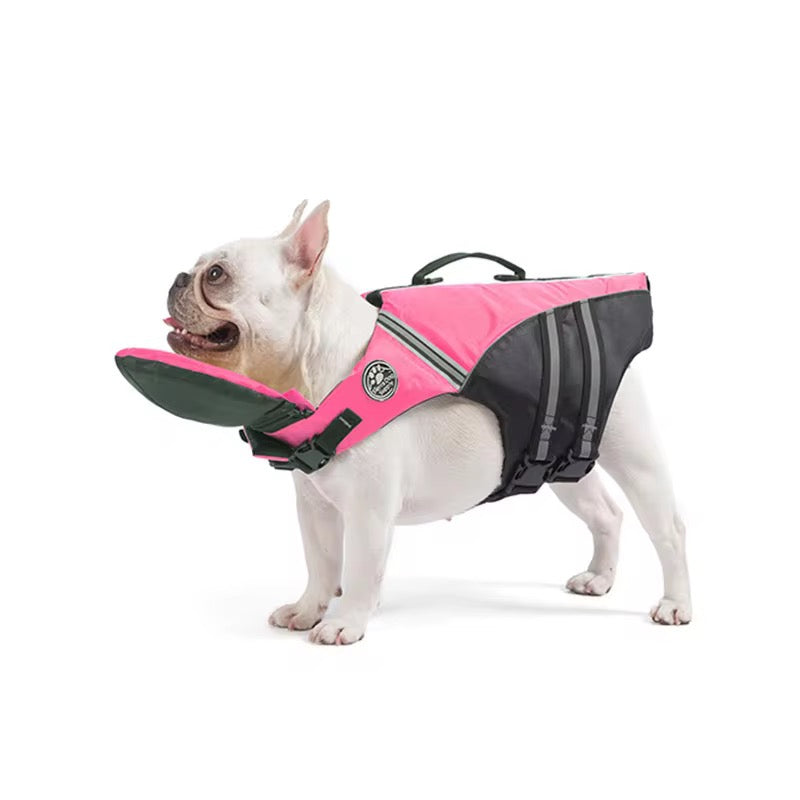 Pet Dog Swimming Life Jacket Chin Rest Reflective Pre-Order Safety Vest with Rescue Handle