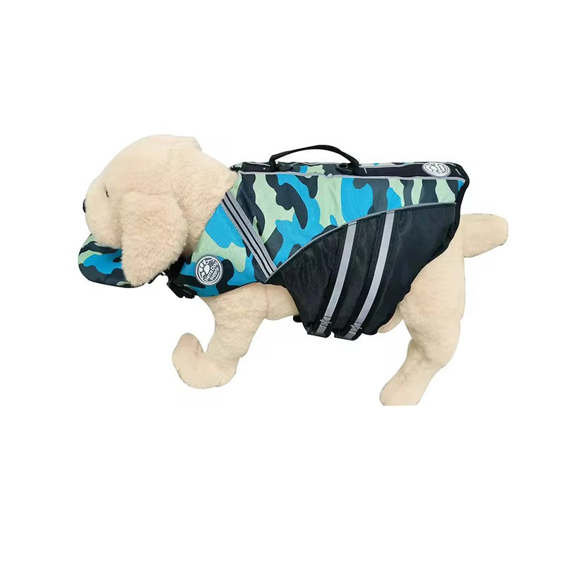 Pet Dog Swimming Life Jacket Chin Rest Reflective Pre-Order Safety Vest with Rescue Handle