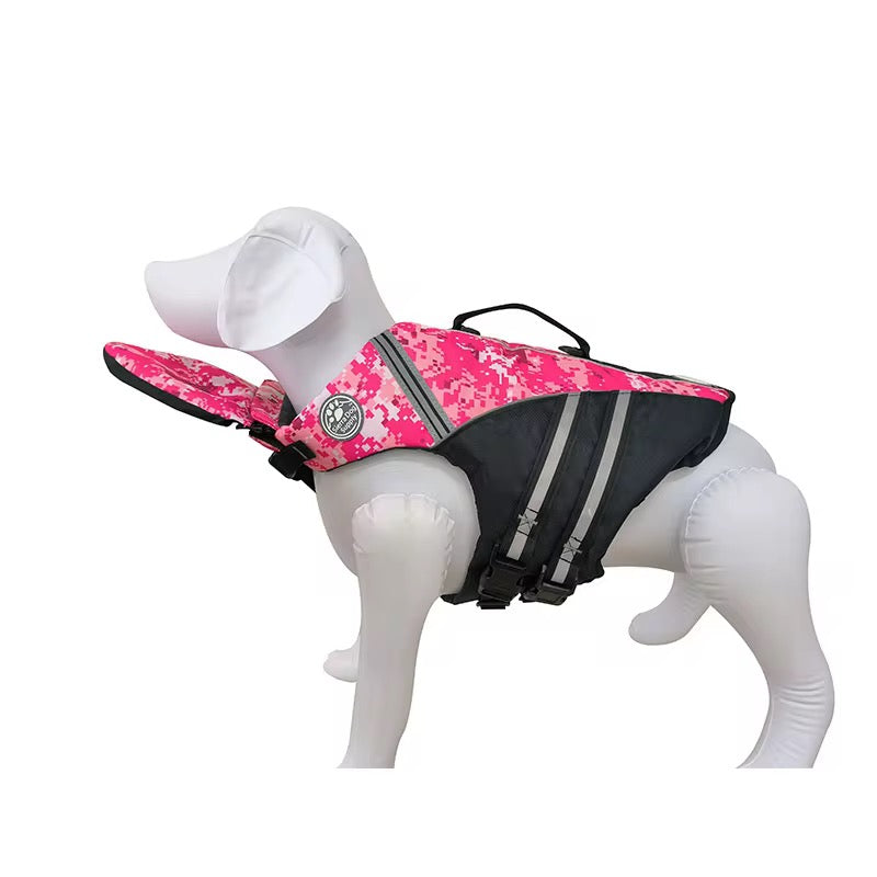 Pet Dog Swimming Life Jacket Chin Rest Reflective Pre-Order Safety Vest with Rescue Handle