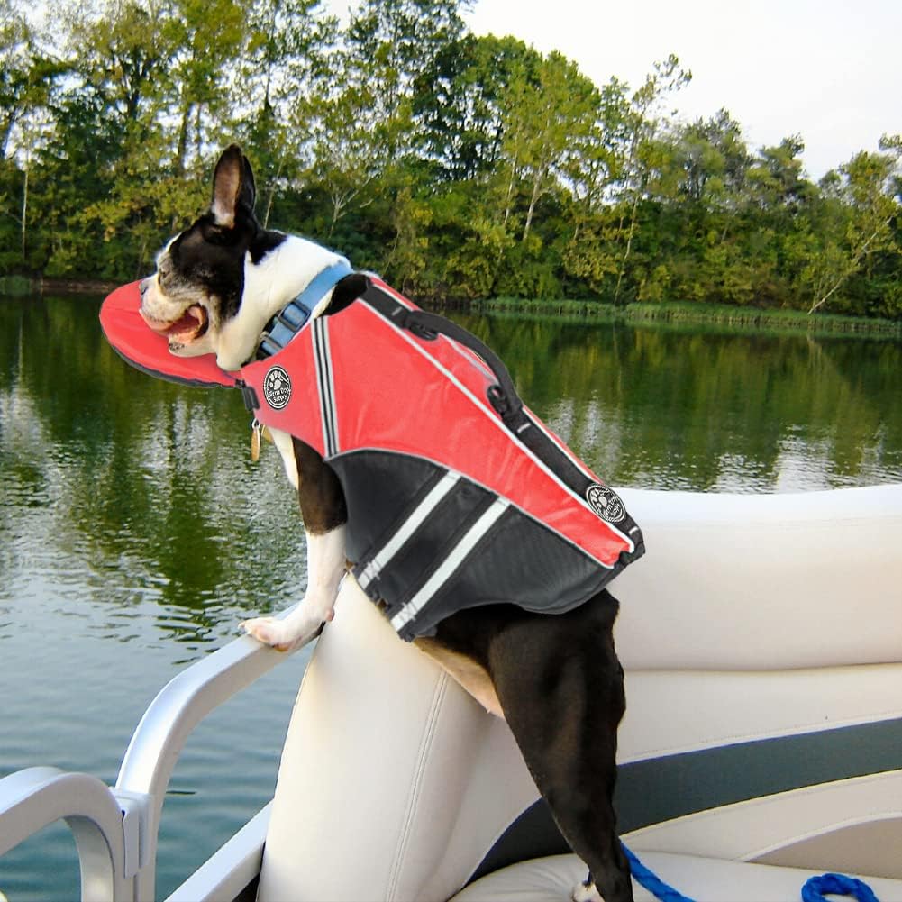 Pet Dog Swimming Life Jacket Chin Rest Reflective Pre-Order Safety Vest with Rescue Handle
