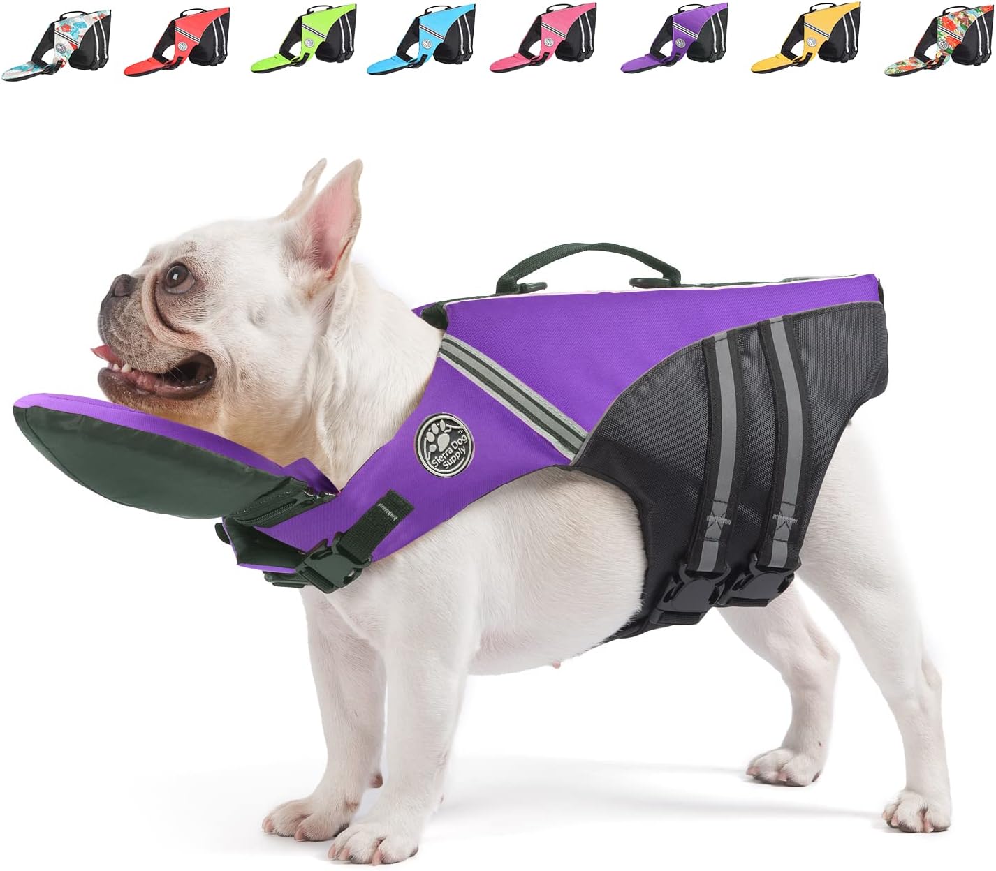 Pet Dog Swimming Life Jacket Chin Rest Reflective Pre-Order Safety Vest with Rescue Handle