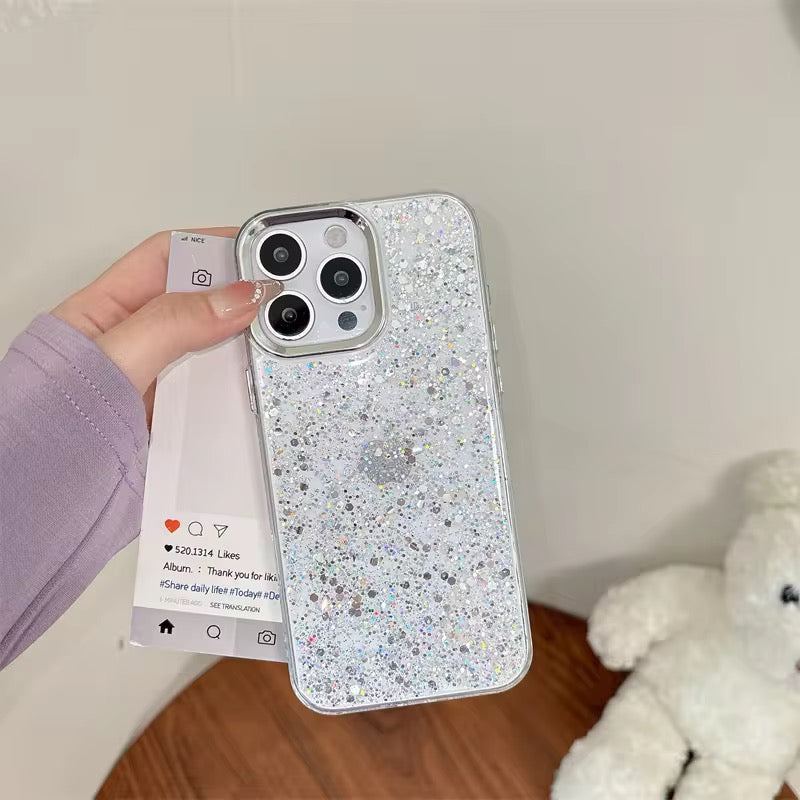 Samsung Glitter Pre-Order Soft Silicone Silver Bumper Case