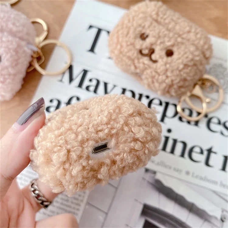 Plush Fur Eyes Airpod Case