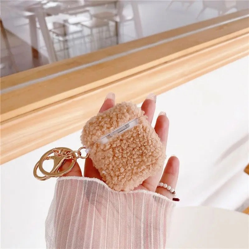 Plush Fur Eyes Airpod Case