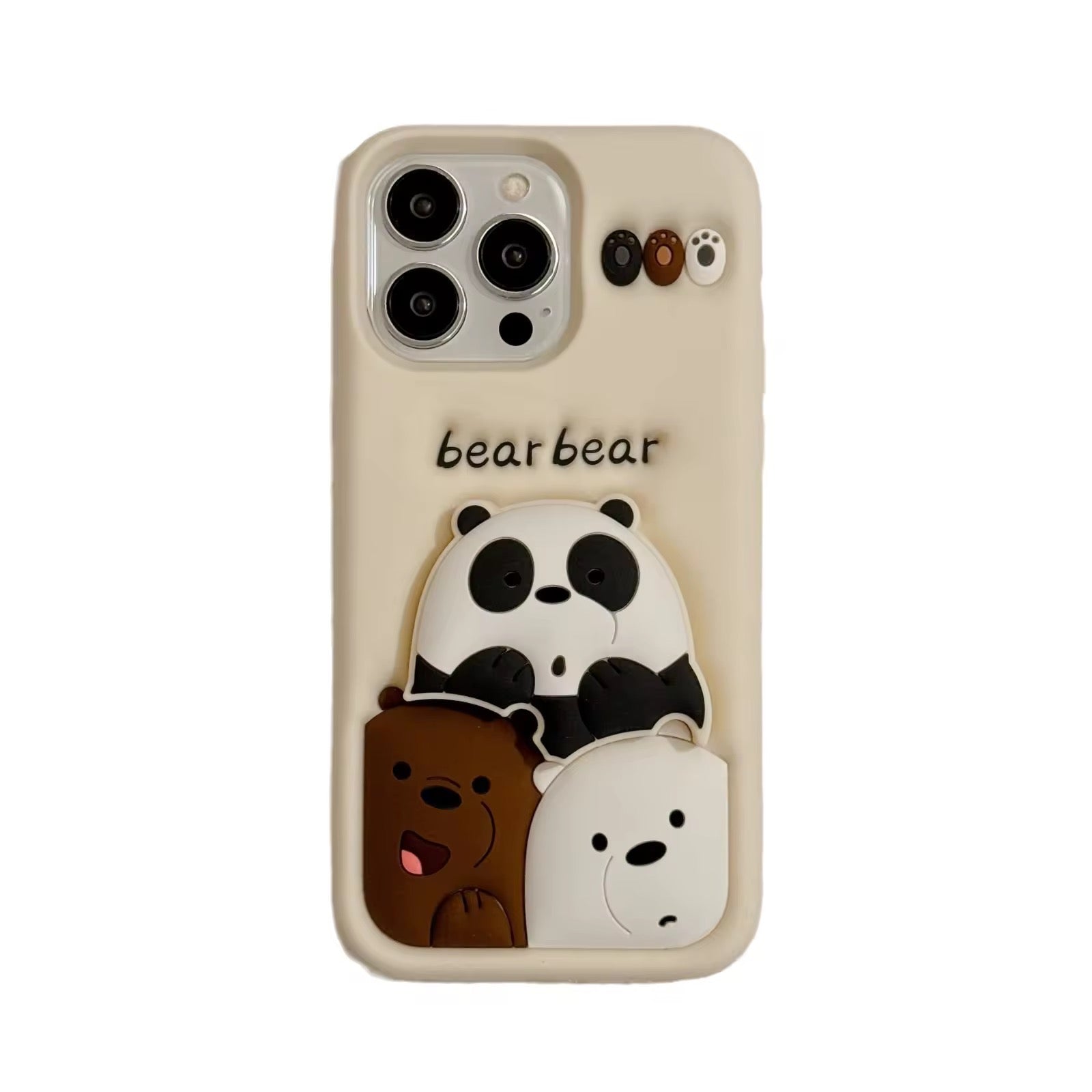 We Bear Panda Phone Holder iPhone Rubber Silicone Case