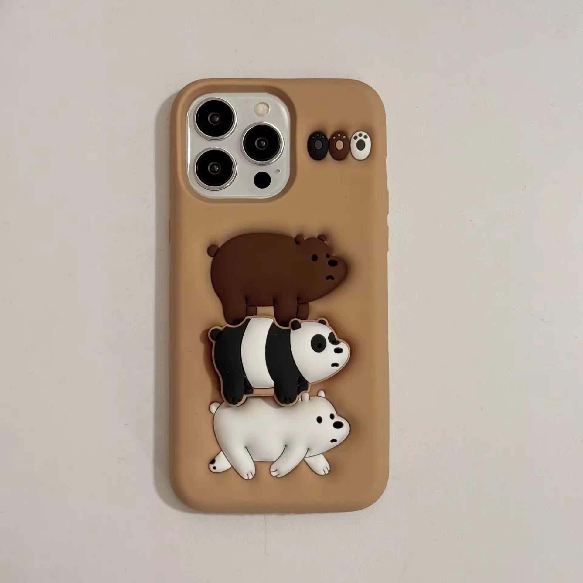 We Bear Panda Phone Holder iPhone Rubber Silicone Case
